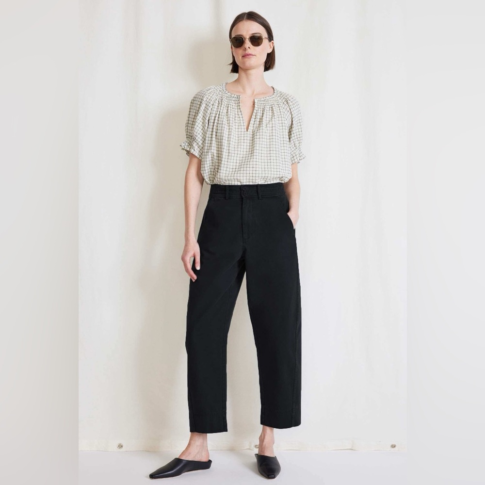 Apiece Apart Black Mari Chino Barrel Pant, size 2